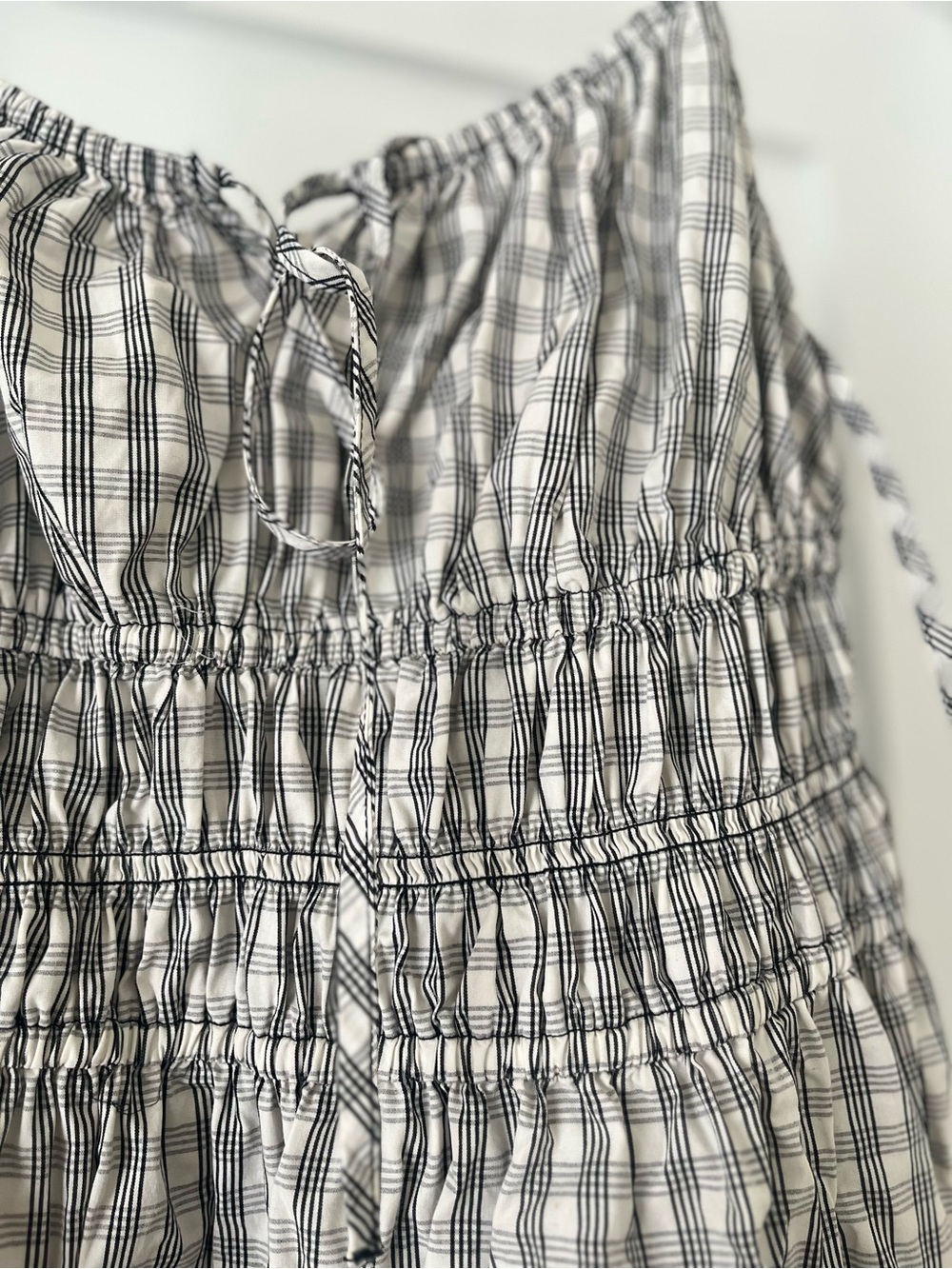 Universal Thread Gray and White Gingham Maxi Dress - Picture 2 of 2